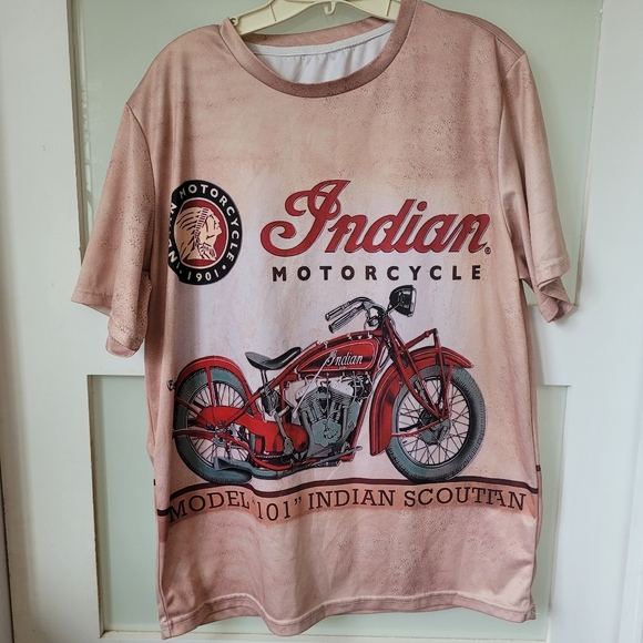 Indian Motorcycle Print T Shirt Mens Size M - Picture 1 of 7